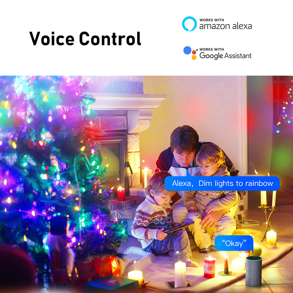 Ener-j SHA5326 Smart RGB Fairy Lights with 5 Meters length, 50 LEDs, WiFi+BLE+IR Remote control