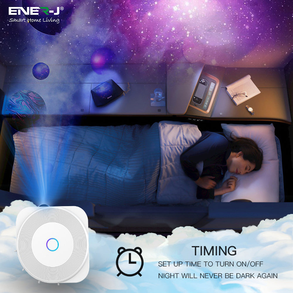 Ener-j SHA5327 WiFi + BLE Smart Star Projector with music sync function, Works with App & Alexa/Google