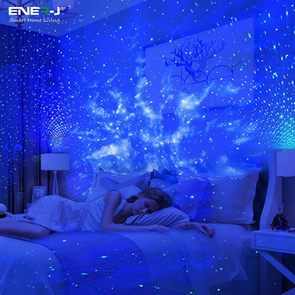 Ener-j SHA5327 WiFi + BLE Smart Star Projector with music sync function, Works with App & Alexa/Google