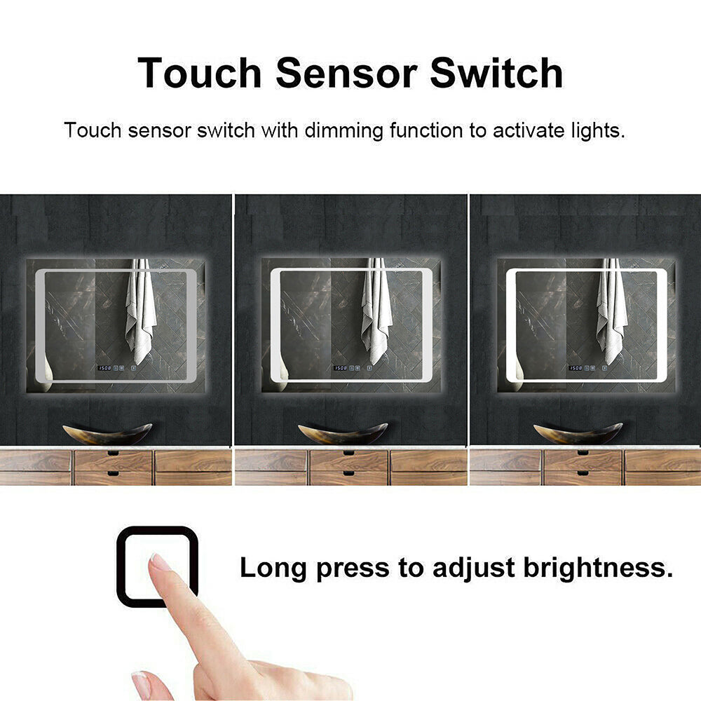 Ener-j SHA5332 LED Mirror with Bluetooth Speaker, CCT Changing & Touch Sensor