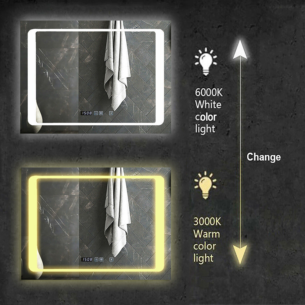 Ener-j SHA5332 LED Mirror with Bluetooth Speaker, CCT Changing & Touch Sensor