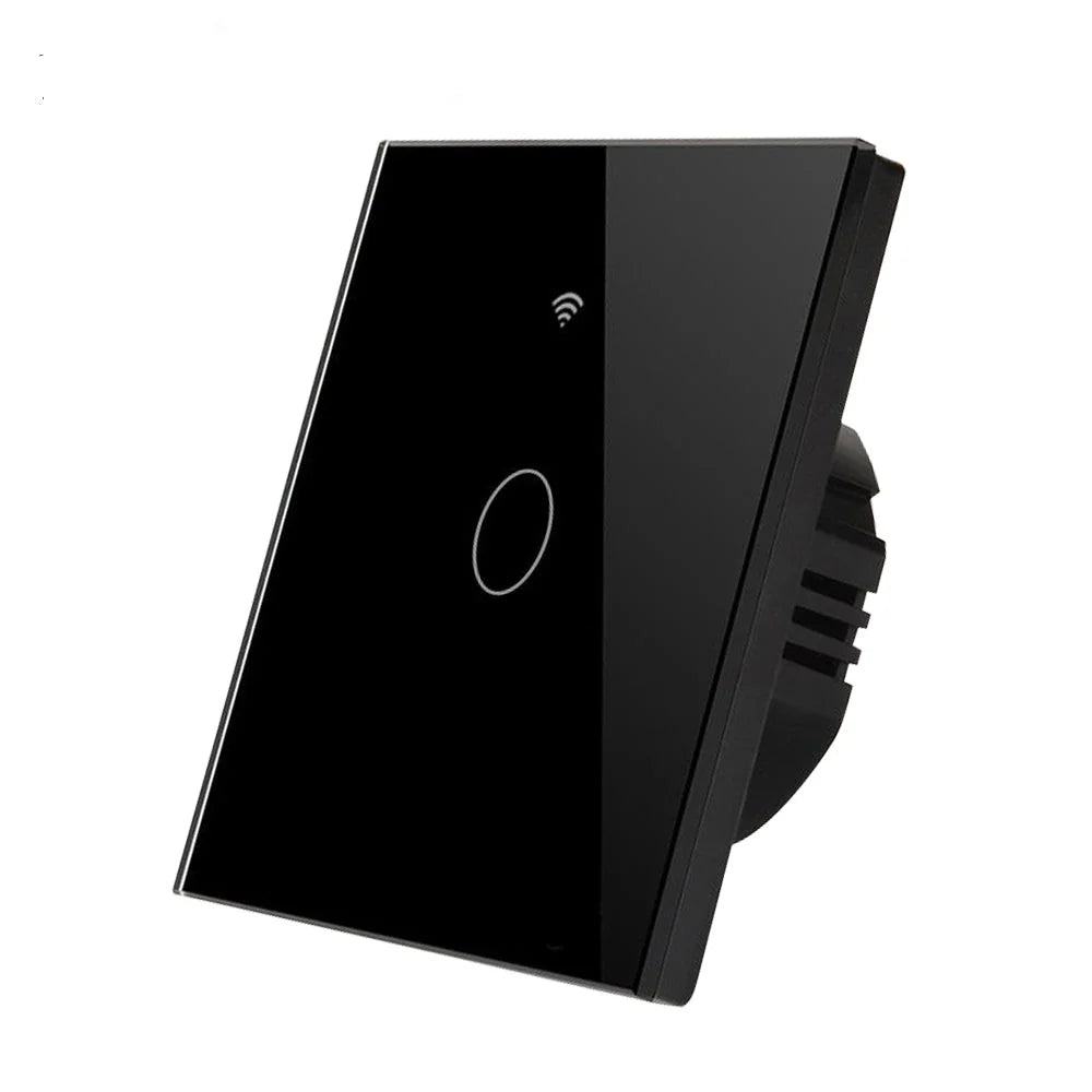 Ener-j SHA5336 Wifi Smart 1 Gang Touch Switch, No Neutral Needed, Black Body