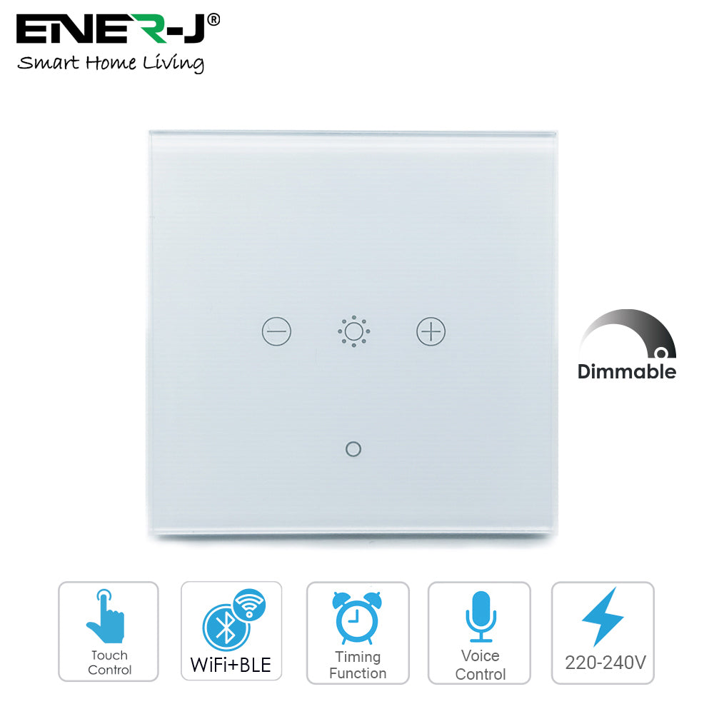 Ener-j SHA5339 Smart Touch Switch 1 Gang, Dimmable