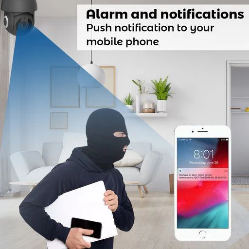 Ener-j SHA5341 Smart Wi-Fi PTZ Dome Outdoor IP Camera Black Housing, IP65