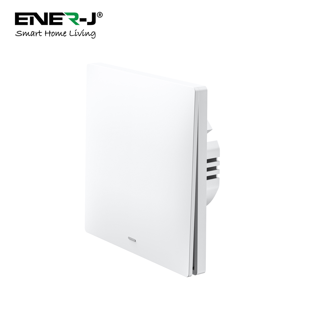 Ener-j SHA5351 1 Gang Smart Push Button Mechanical Light Switch, No Neutral Needed, APP & Voice Control