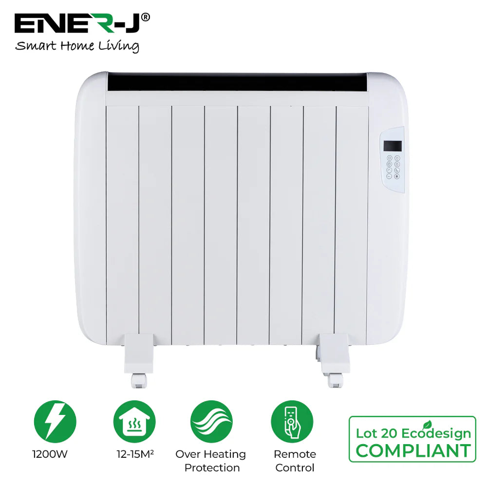 Ener-j SHA5360 Smart WiFi Radiator Heater 1200W, White Body (720x580x55mm)