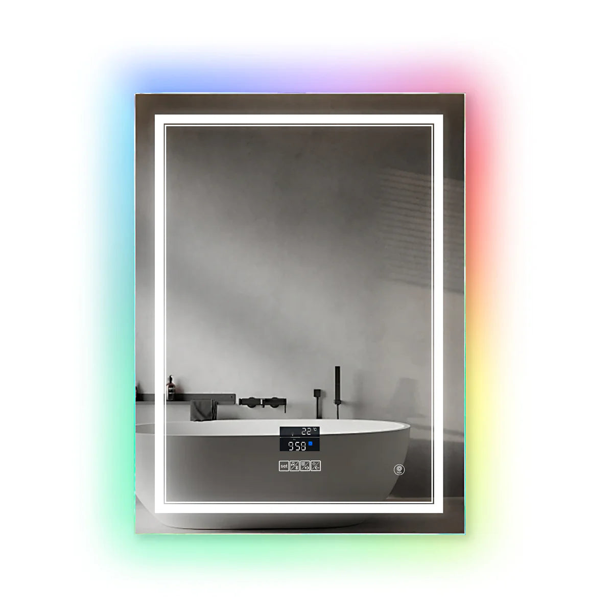 Ener-j SHA5365 LED Mirror CCT & Dimming in front & RGB in borders with Bluetooth Speaker