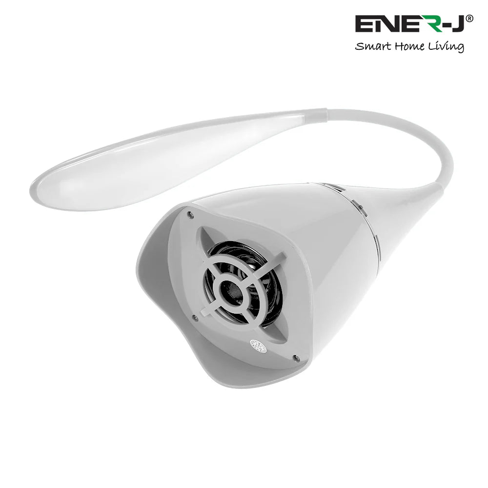 Ener-j T11A LED Table Lamp with Bluetooth Speaker - White