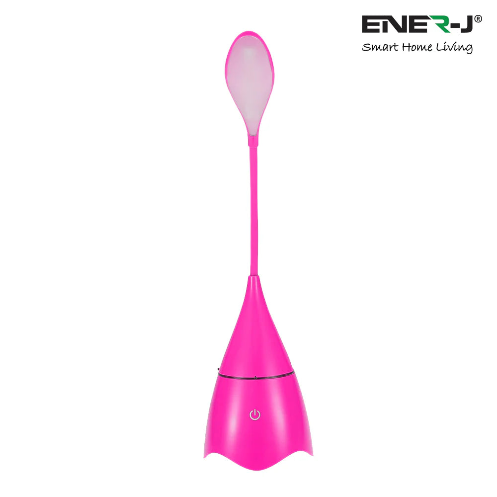 Ener-j T11D LED Table Lamp with Bluetooth Speaker - Pink