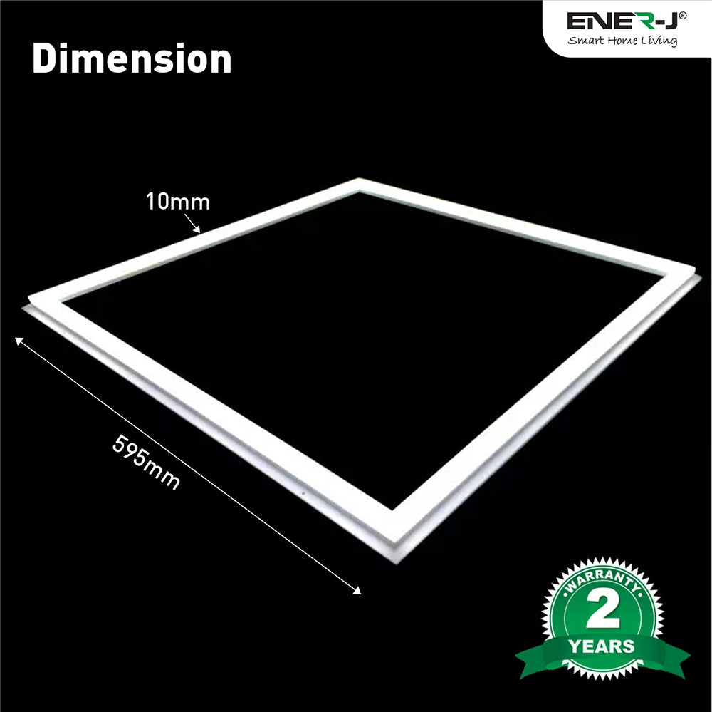 Ener-j T166 LED Borderline Panel 60x60 40W 4000 Lumens, 6000K Pack of 2