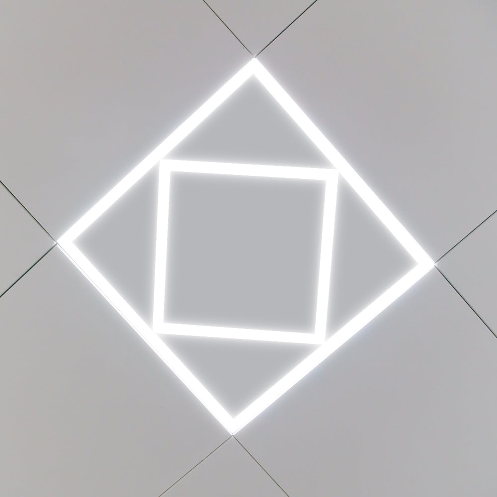 Ener-j T200 Diamond Square Borderline LED Panel, 600x600mm 40W 4000 Lumens, 6000K Pack of 2