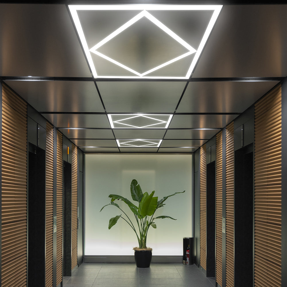 Ener-j T200 Diamond Square Borderline LED Panel, 600x600mm 40W 4000 Lumens, 6000K Pack of 2