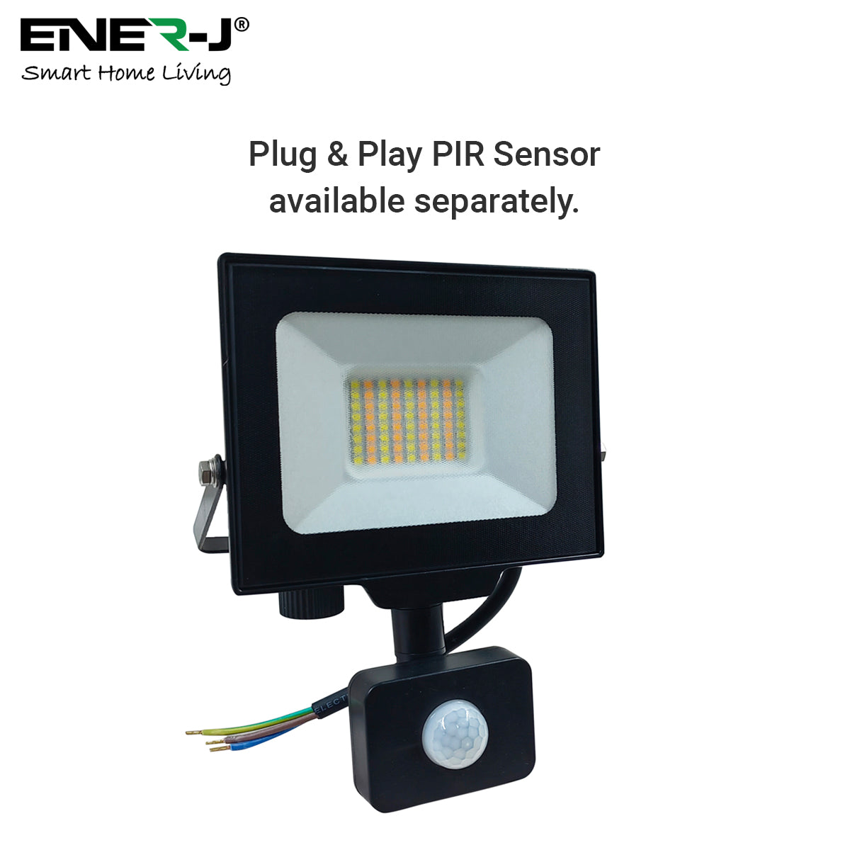 Ener-j T205X 30W LED Floodlights With CCT Switchable & PIR ready (not included), 2700 Lm, IP65