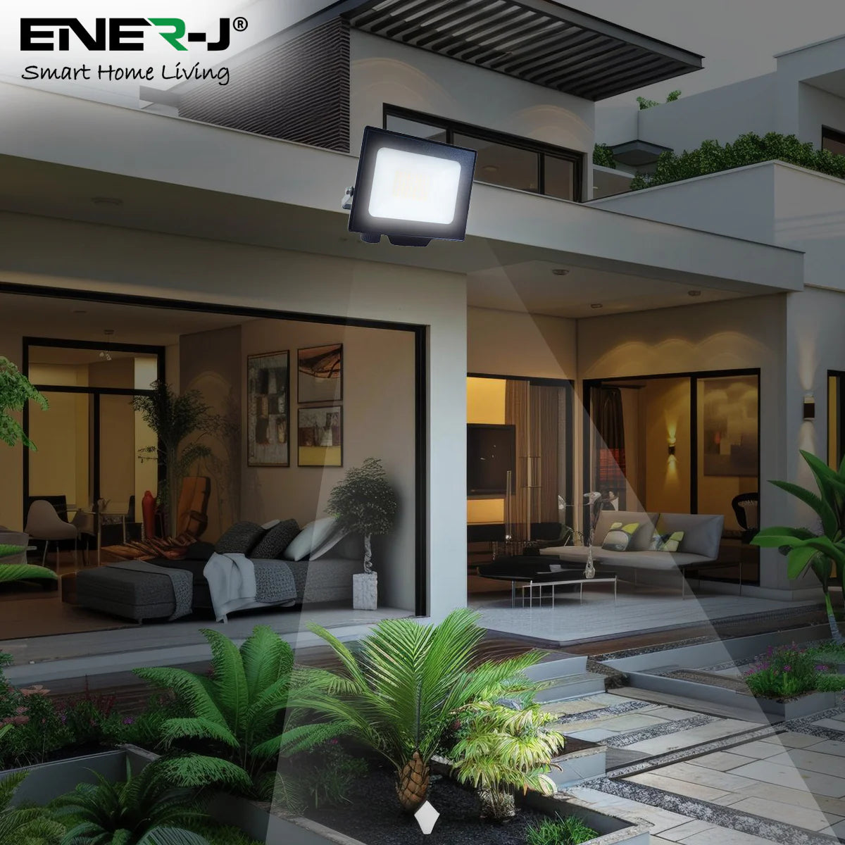 Ener-j T205X 30W LED Floodlights With CCT Switchable & PIR ready (not included), 2700 Lm, IP65