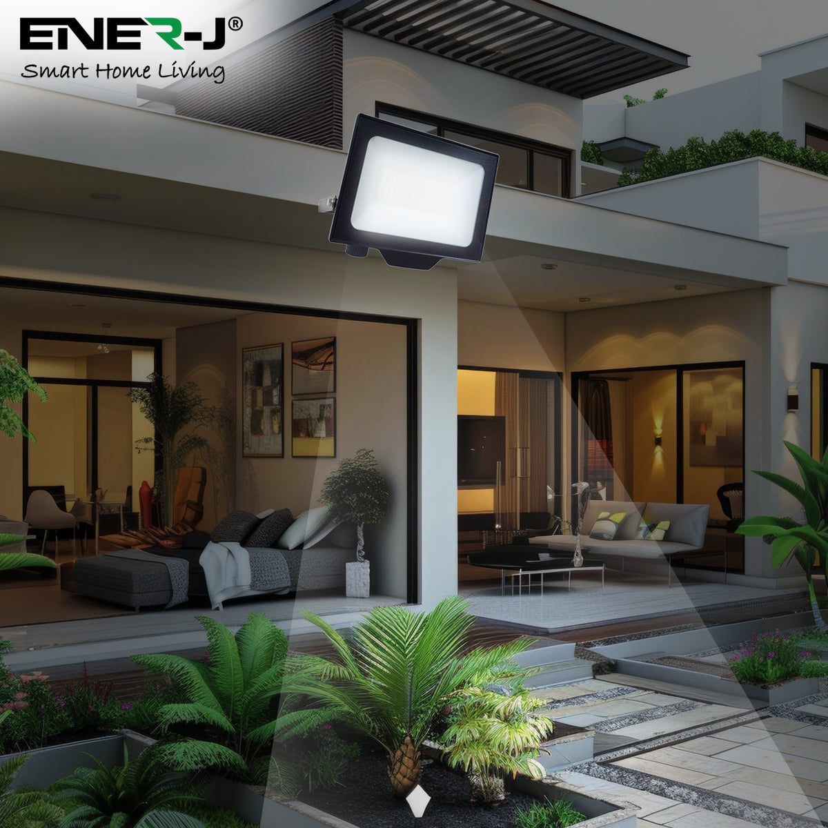 Ener-j T207X 50W LED Floodlights With CCT Switchable & PIR ready (not included), 4500 Lm, IP65