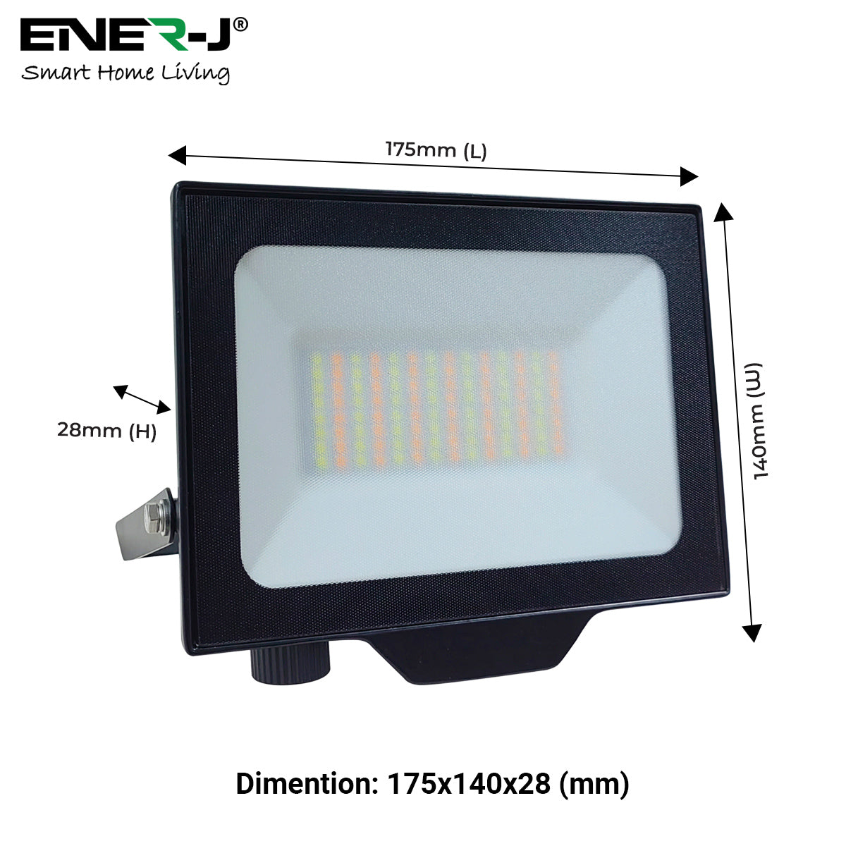 Ener-j T207X 50W LED Floodlights With CCT Switchable & PIR ready (not included), 4500 Lm, IP65