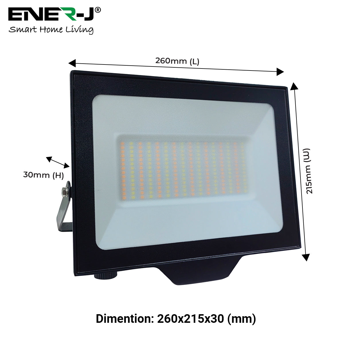 Ener-j T210XN 100W LED Floodlights With CCT Switchable & PIR ready (not included), 9000 Lm, IP65
