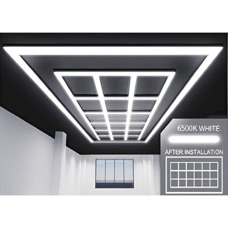 Ener-j T306 576W Designer Ceiling Lights with Frame (18 Square Boxes and border)
