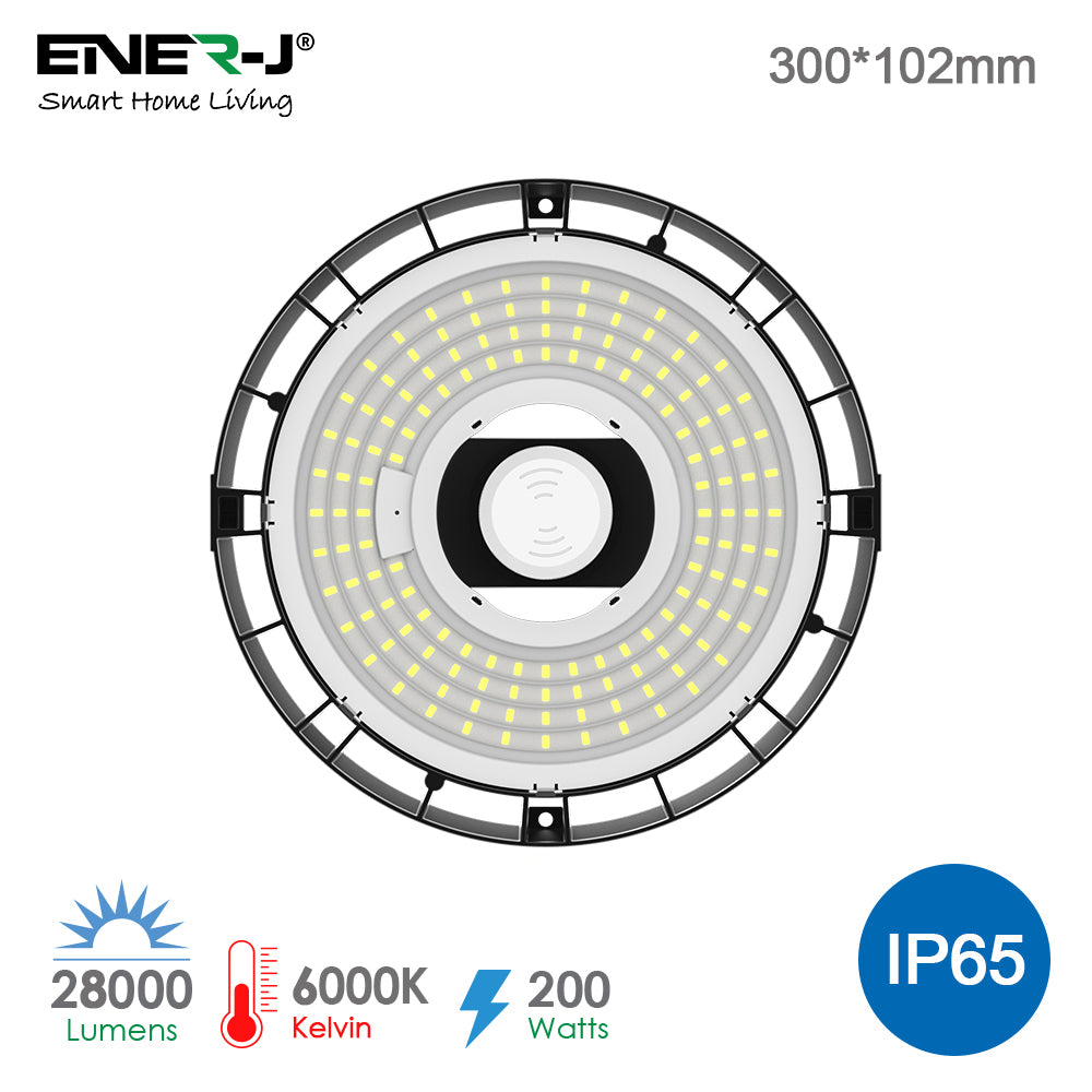 Ener-j T339 200W UFO HIGHBAY WITH BRIDGELUX LED & 3 STEP DIMMING FUNCTION, 140 LM/WATT 6000K