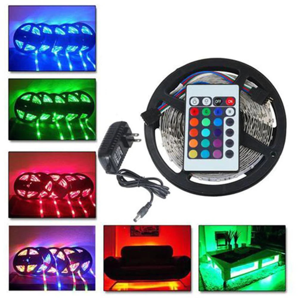 Ener-j T444 LED Strip Kit- 5 meter RGB IP65, IR remote, Plug & Play UK PS