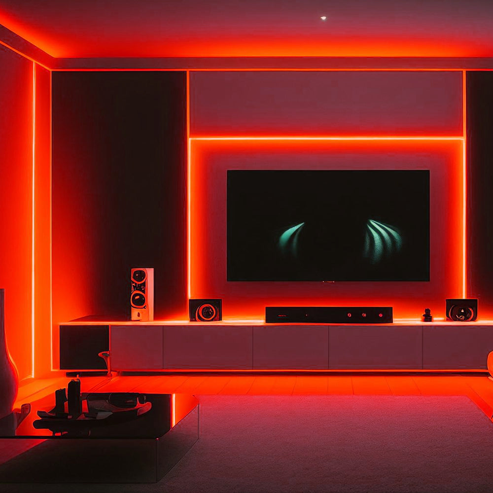 Ener-j T468 24V COB LED Strip Lights with 320 LEDs/M, 10W/M, 1100lm/M, CRI 90-92, 5m Roll, RED