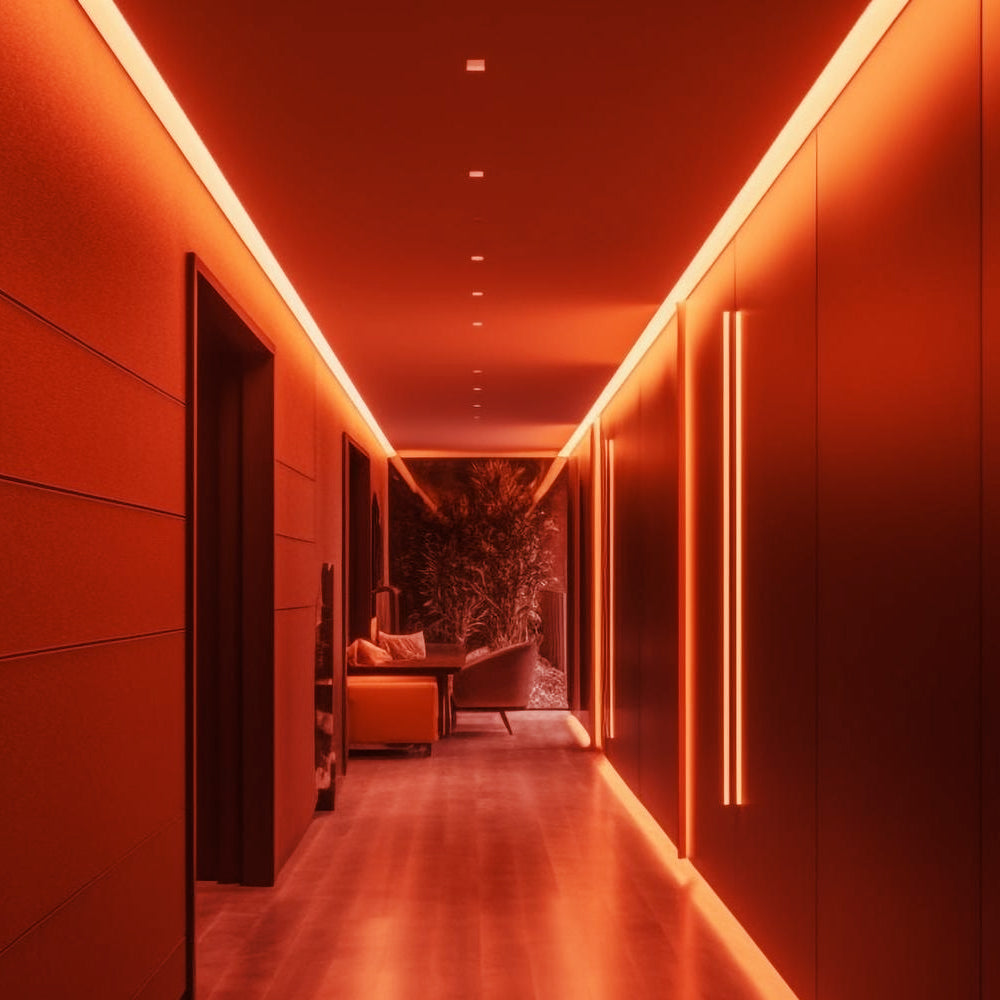 Ener-j T468 24V COB LED Strip Lights with 320 LEDs/M, 10W/M, 1100lm/M, CRI 90-92, 5m Roll, RED