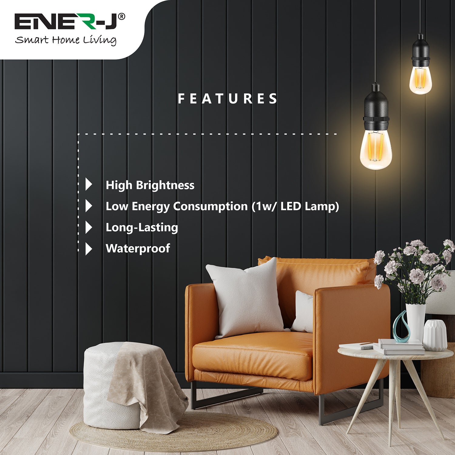 Ener-j T471 LED Filament Bulb String Light Kit 30m (inc 30x1W Filament LED Lamps)