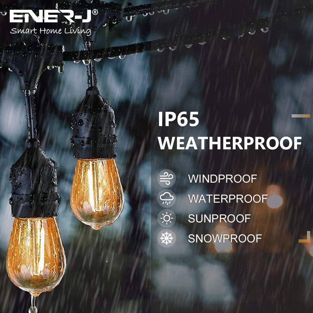 Ener-j T471 LED Filament Bulb String Light Kit 30m (inc 30x1W Filament LED Lamps)