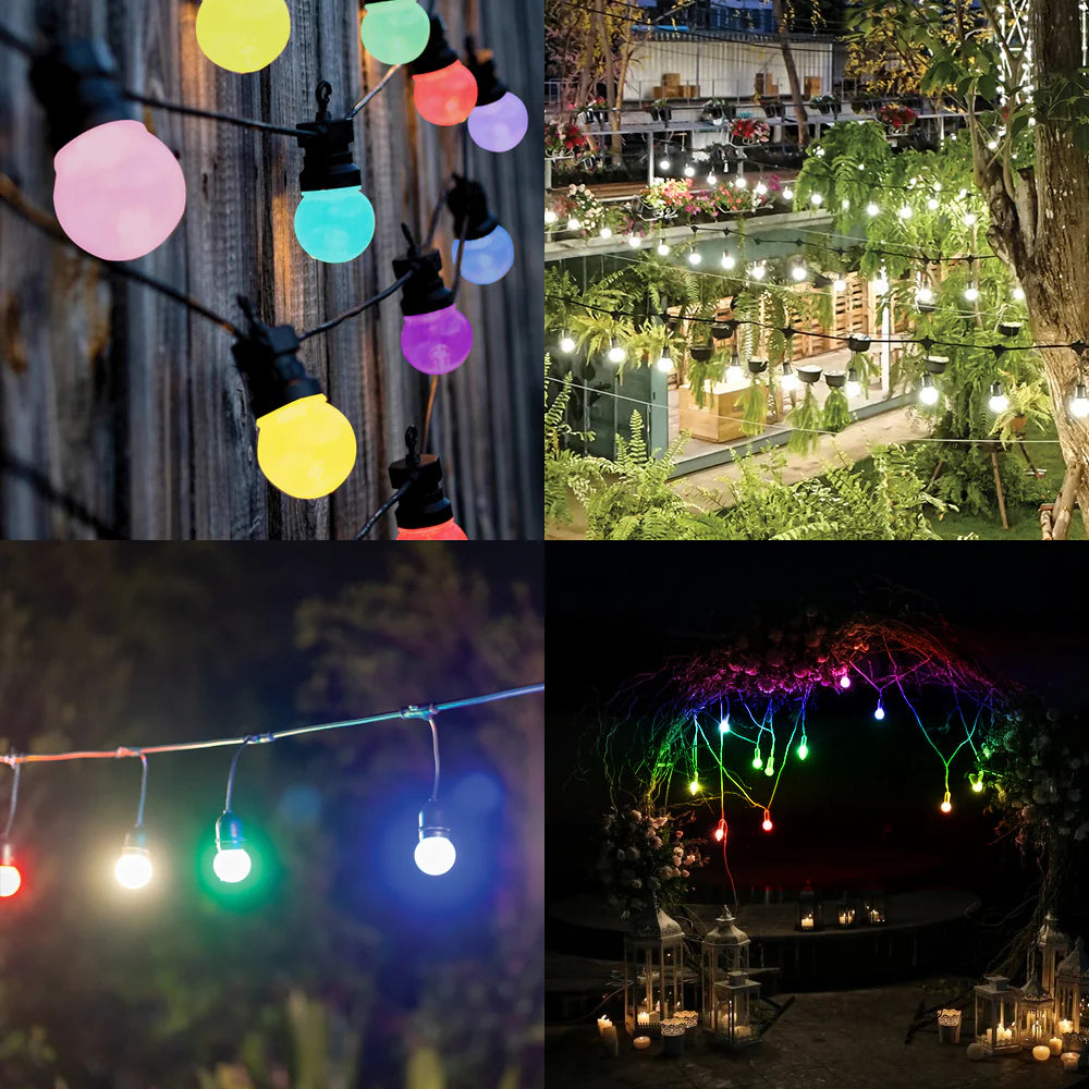 Ener-j T473 13 Meters RGB String Light Kit, 5V 5W (20 RGB Bulbs + IR Remote + UK Adapter)
