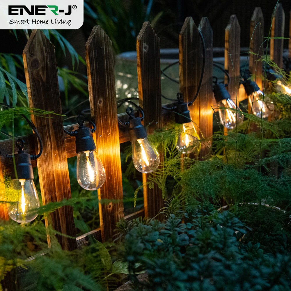 Ener-j T475 Solar RGB+WW (2 Way) String Lights with Remote, 10 Meters, 10 lamps, IP44