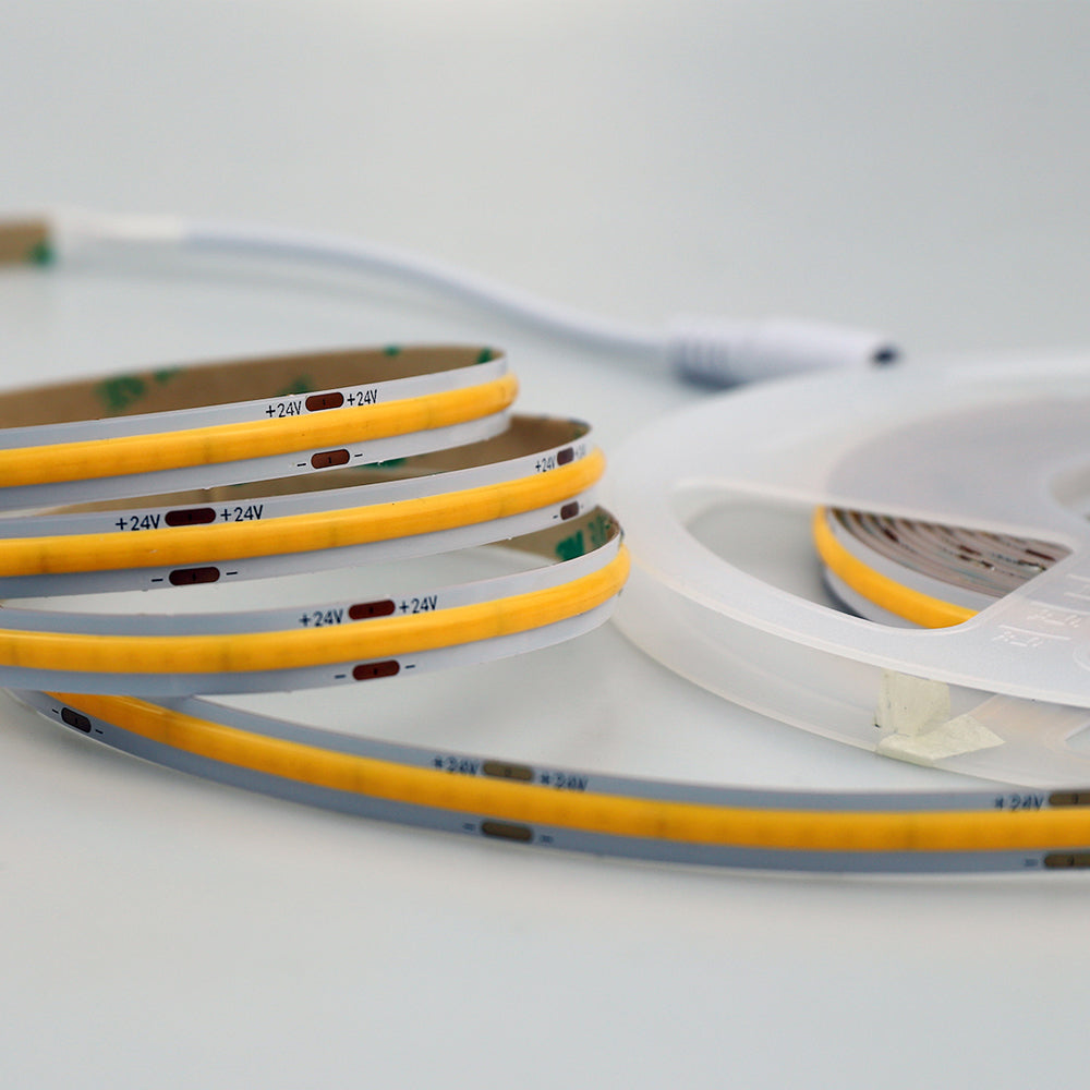 Ener-j T482 24V COB LED Strip Lights with 320 LEDs/M, 10W/M, 1100lm/M, CRI 90-92, 5m Roll, 3000K, IP65