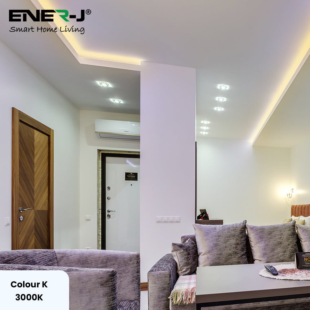 Ener-j T491 24V COB LED Strip Lights with 320 LEDs/M, 10W/M, 1020lm/M, CRI 90-92, 30m Roll, 3000K, IP20