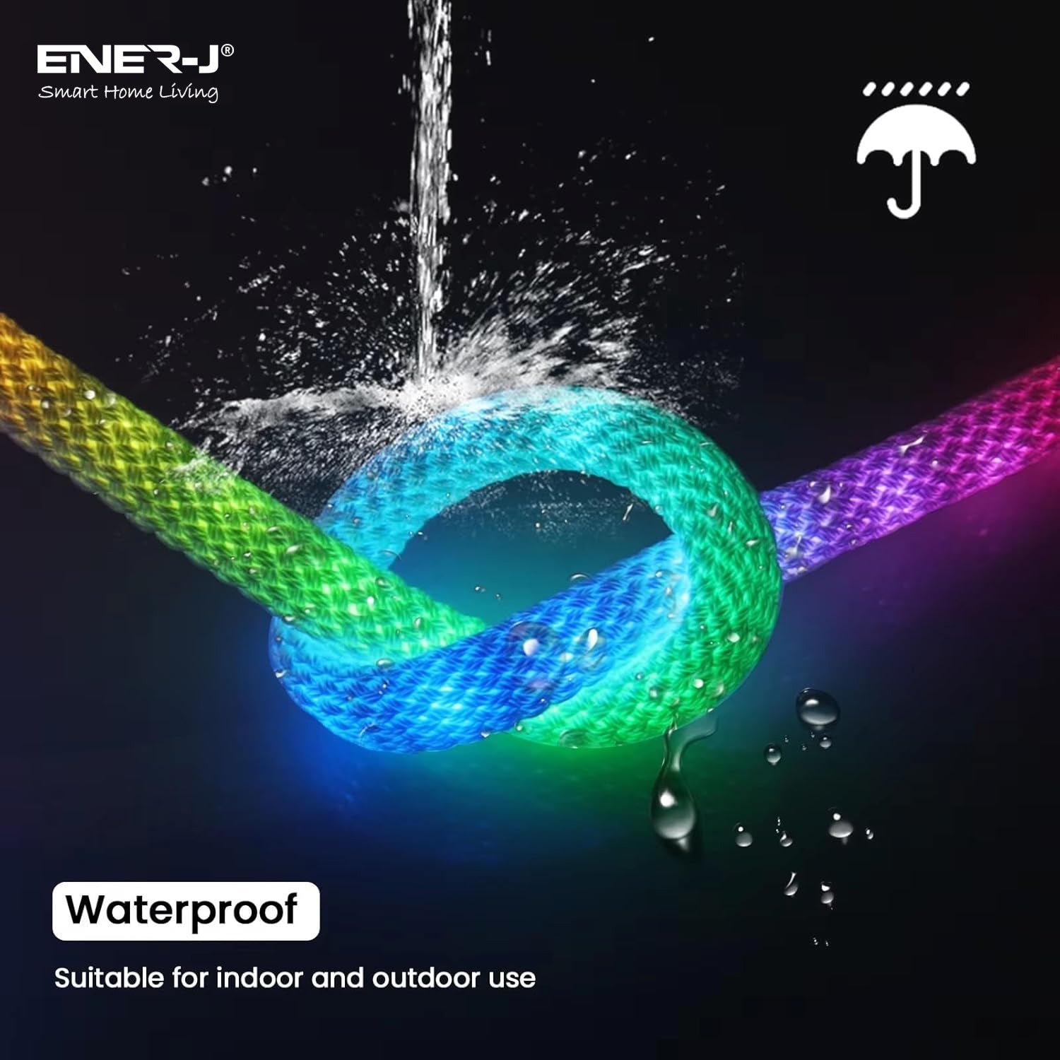 Ener-j T494 5 Meters RGBIC Digital 16mm Big Rope Light Kit with Remote & APP control