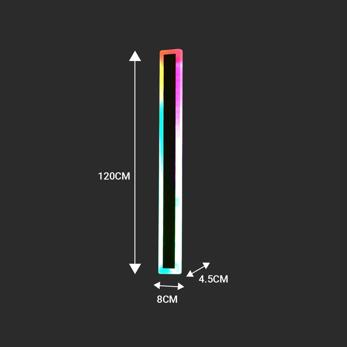 Ener-j T497 120 x 8 cms size Outdoor Acrylic Black Wall Lights, 24W Waterproof IP65 RGB