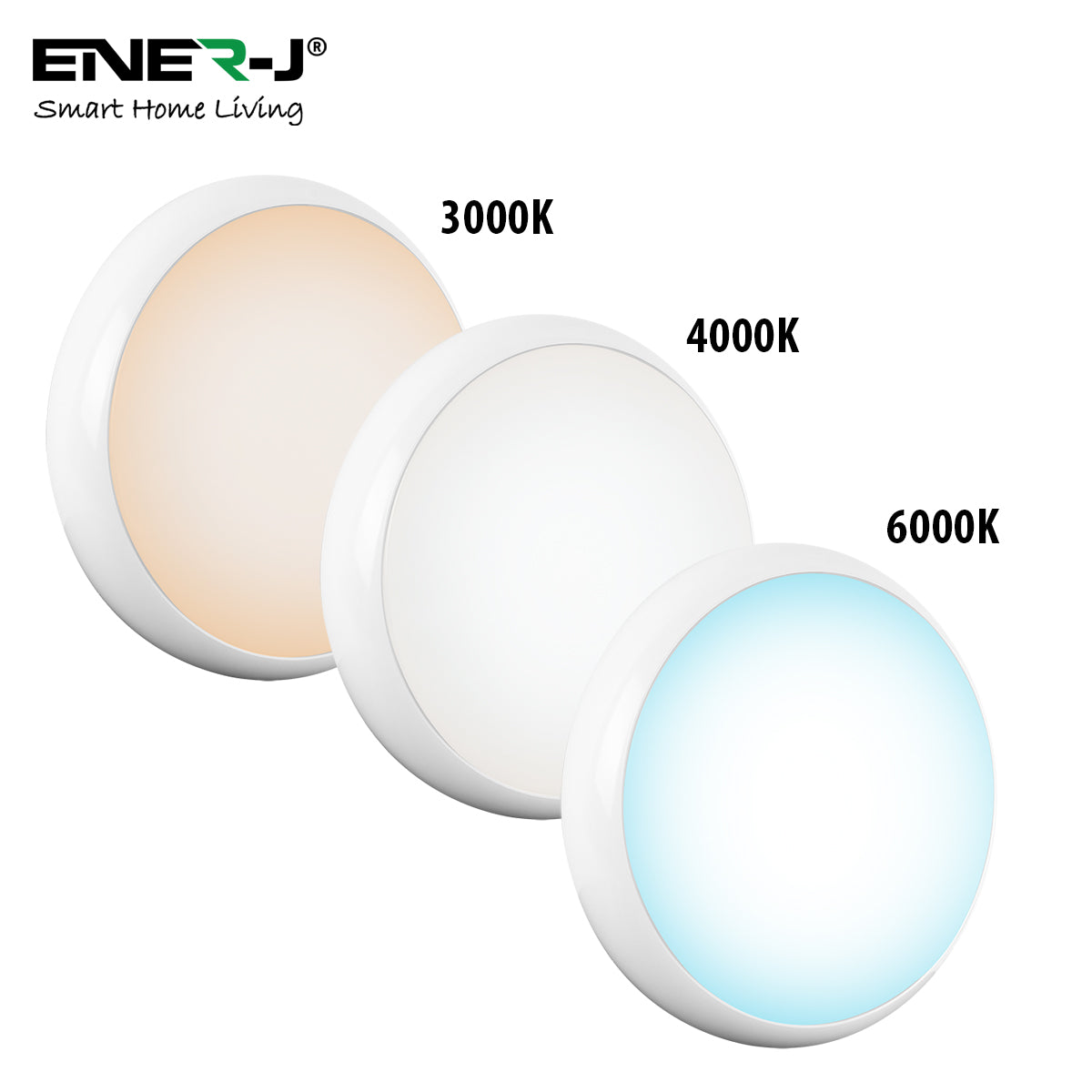 Ener-j T562 9 in 1 LED Bulkheads with Power Switchable (12W-15W-18W) and CCT Switchable & Built-in Microwave Sensor