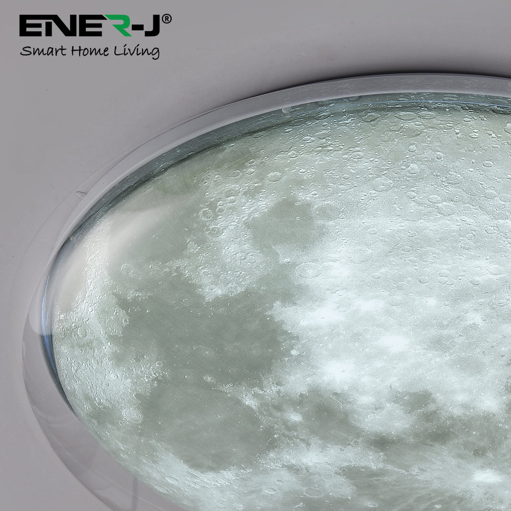 Ener-j T599 72W Double layer Moon Ceiling/Wall Light, CCT & Dimming through Remote, IP20