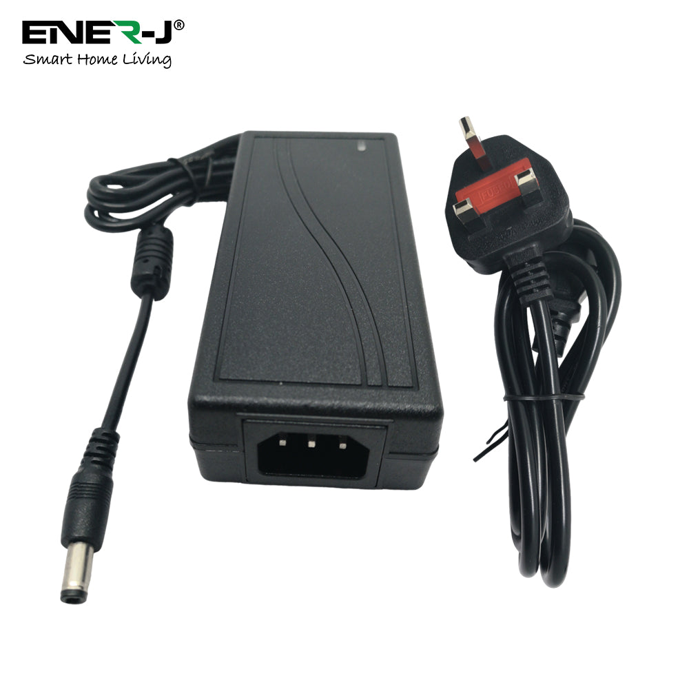 Ener-j T675 12V 5A 60W Plastic Power Supply Adapter, U.K. Plug