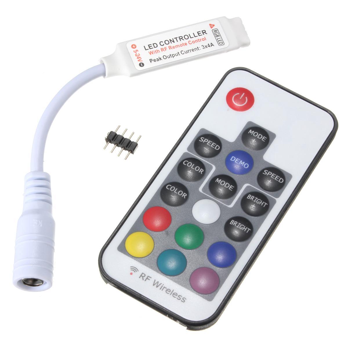 Ener-j T676 RF Mini Controller with 17 Key Remote for RGB Strips