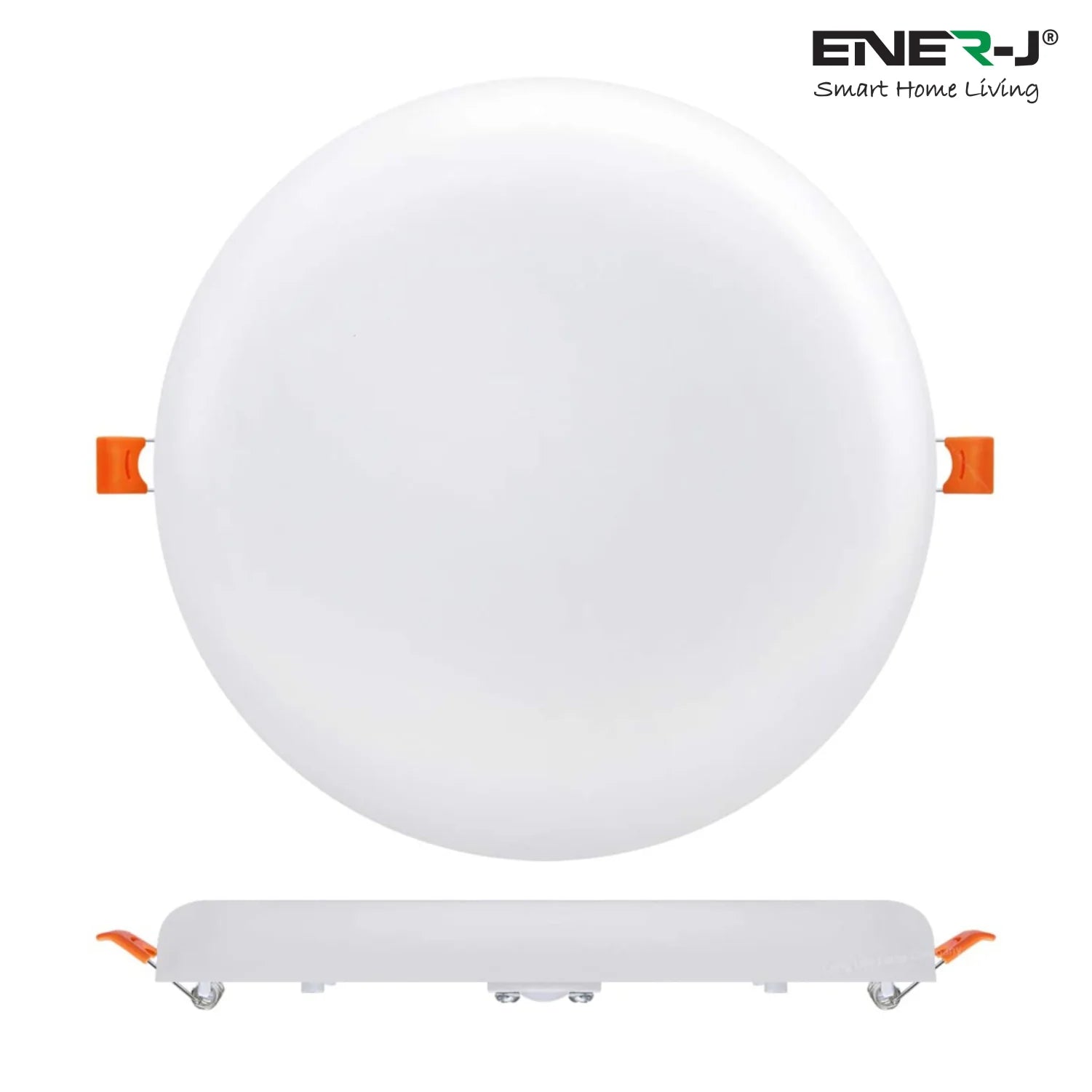 Ener-j T820 12W Frameless Recessed-Surface Super LED Panel, 105mm, Round, 3000K Pack of 2