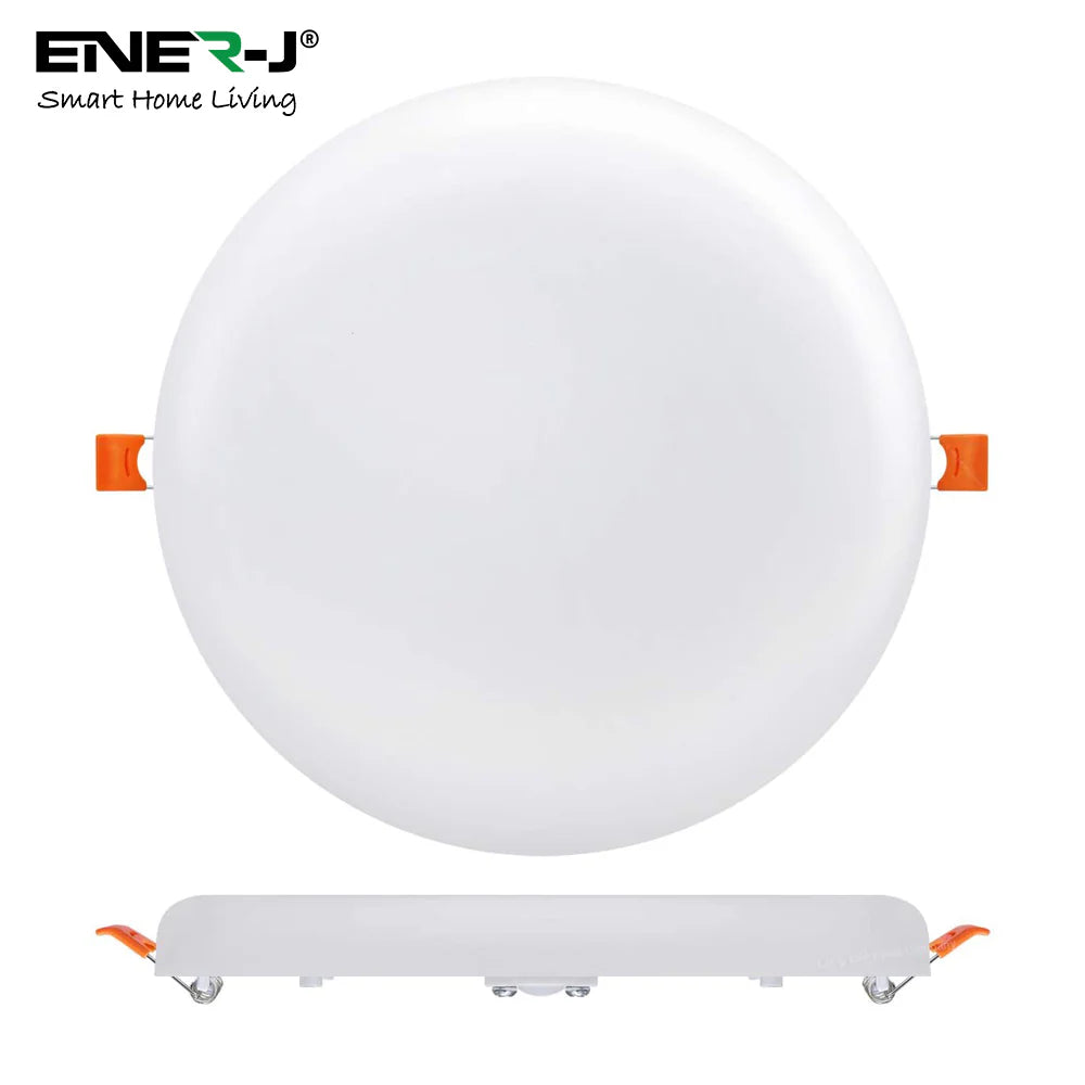 Ener-j T823 18W Frameless Recessed-Surface Super LED Panel, 150mm, Round, 6000K Pack of 2