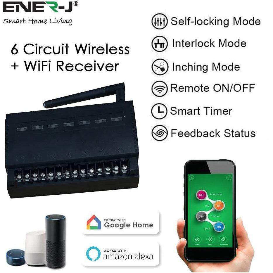 Enerj WS1031 Smart Wi-Fi+ RF 6 Circuit receiver