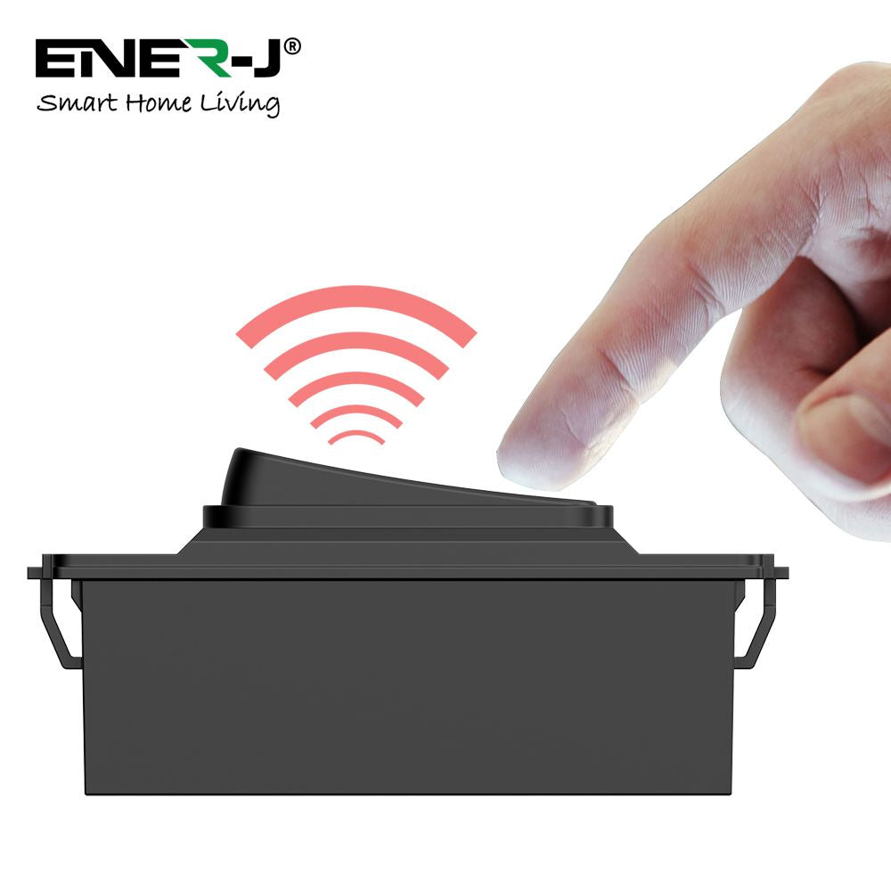 Enerj WS1070B Wireless Kinetic 1 Gang Switch MK Logic Style Black