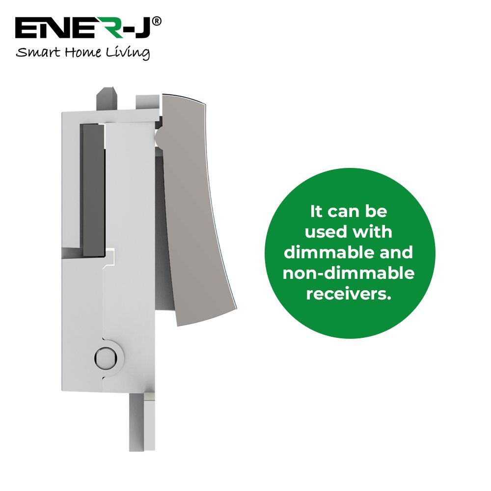 Enerj WS1084 ECO Range Wireless Grid Switch Satin Chrome