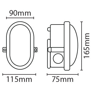 Eterna ATOM5 LED Atom Bulkhead White