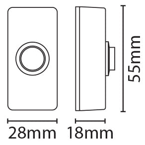 Eterna BPLWB Illuminated Wired Surface Mounted Bell Push