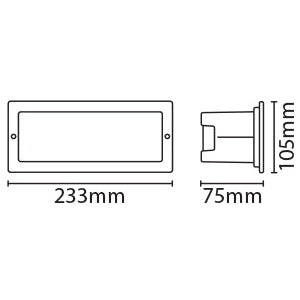 Eterna BRICKLED LED Bricklight c/w Stainless Steel Frame