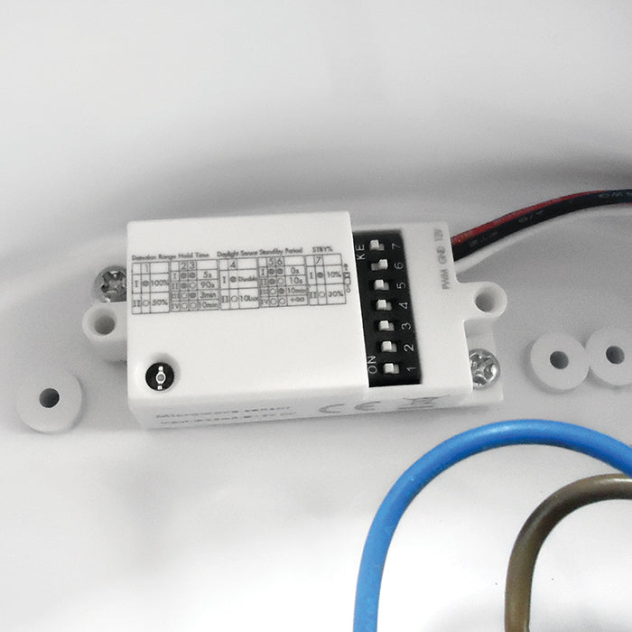 Eterna CHA18SD Power and CT Selectable Ceiling/Wall Light w/ Step-Dim Microwave White