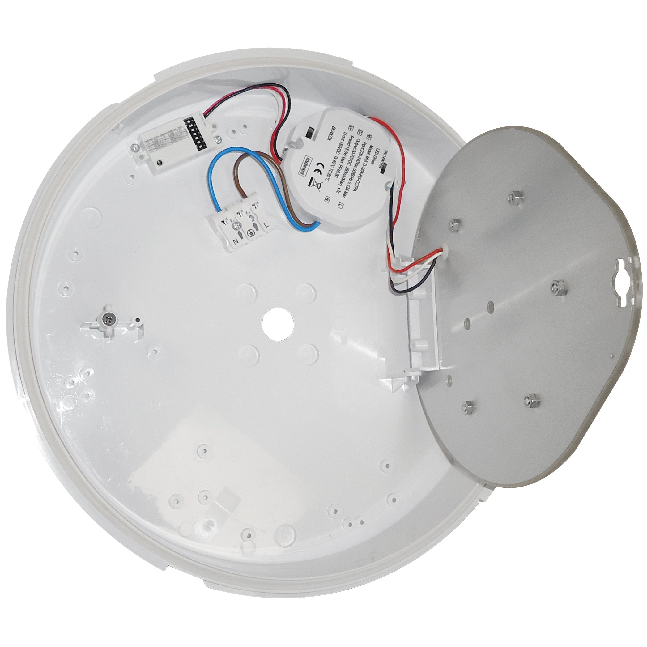 Eterna CHA18SD Power and CT Selectable Ceiling/Wall Light w/ Step-Dim Microwave White