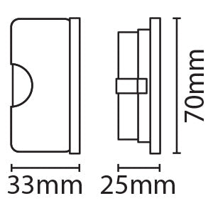 Eterna CLEDCIRWH LED 1.7W Surface/Recessed Cabinet Downlight