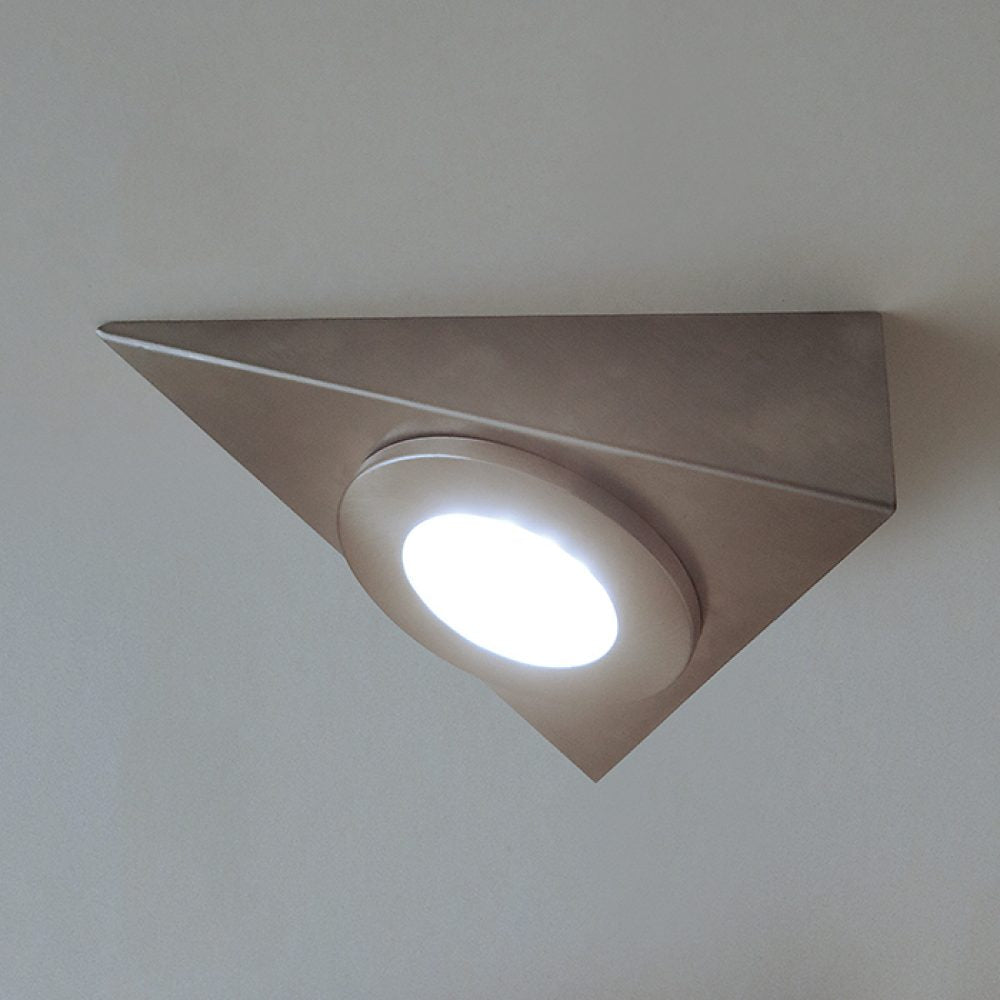 Eterna CLEDTRI 1.7W LED Triangle Cabinet Light Brushed Nickel 3000K